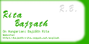 rita bajzath business card